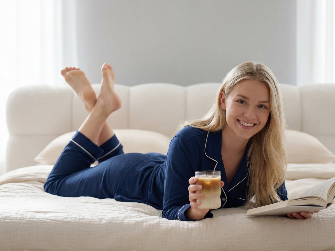 wonello Polsterbett Nuba (das Original), Bett mit Bettkasten und Lattenrost – eleganter Boucle-Stoff – Bild 5 von 5