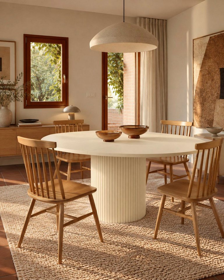 Woodman Esstisch Toscana, Speisetisch, Tisch (Made in Europe), Breite 120 cm, melaminbeschichtet, mit Verlängerungsplatten, FSC® – Bild 2 von 5
