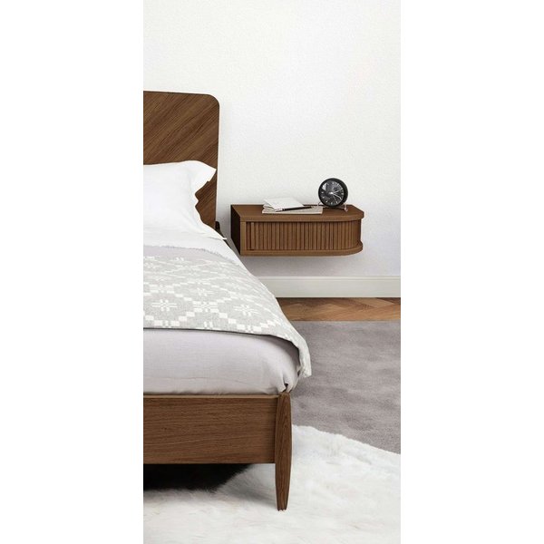 Woodman Nachttisch Farsta, Nako, Nachtkommode (Made in Europe), in 3 Farben, mit Tambourschiebetüren, mit Eichenholz furniert, FSC®