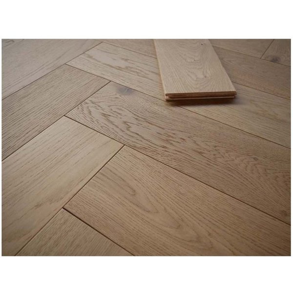 Woodstore24 Parkett Eiche Parkett, Fischgrät, unsichtbar lackiert, matt, 14 x 125 x 600 mm