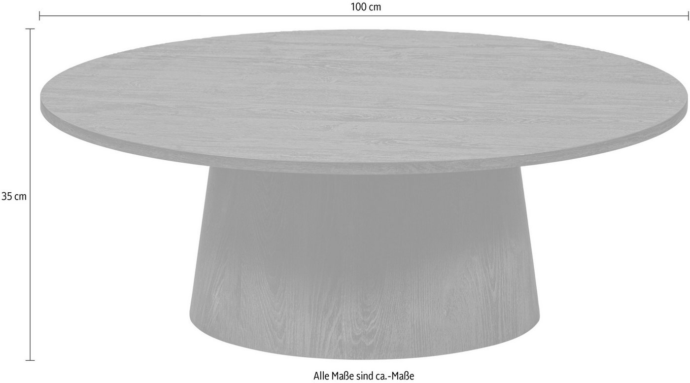 WOOOD Couchtisch Venlo, runde Form, belastbar bis 25 kg, H 35 cm x Ø 100 cm – Bild 2 von 2