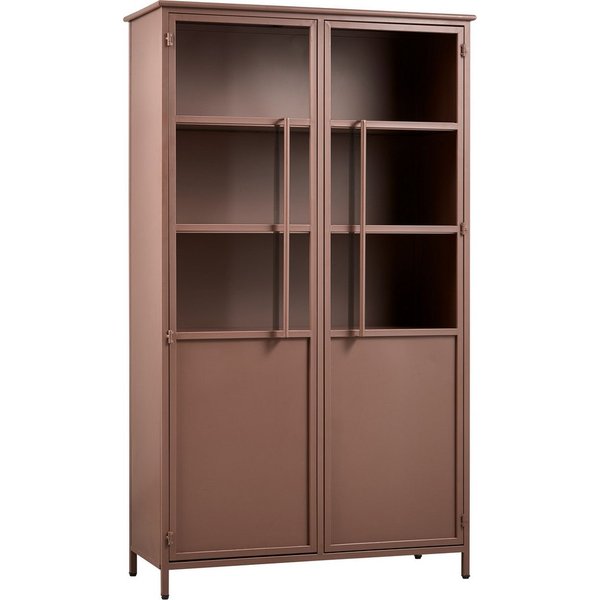 WOOOD Vitrine Exhibit Metall pulverbeschichtet, H 173 x B 99 x D 45 cm Tragkraft 20 kg pro Boden, Wandbefestigung empfohlen, Pfleigleicht