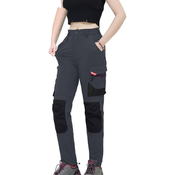 WORK IDEA Arbeitshose Damen Slim-Fit Stretch Arbeitshose, belastete Bereiche aus Cordura (1-tlg) strapazierfähige Eleganz für höchste Ansprüche