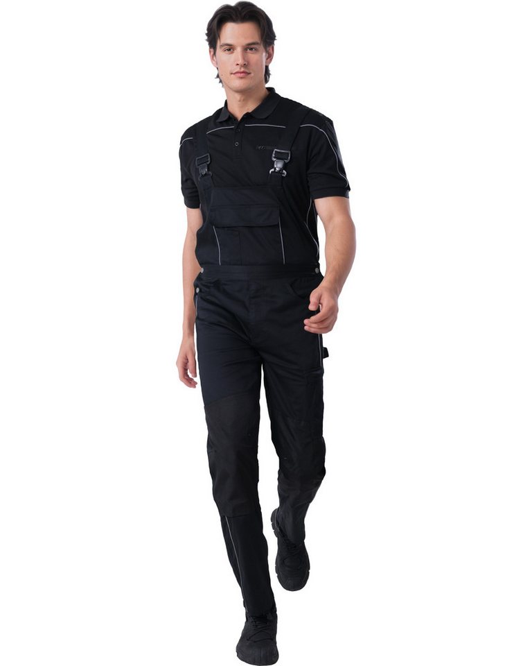 WORK IDEA Arbeitshose Herren Latzhose Arbeitshose mit zahlreichen Taschen & Werkzeugtaschen (1-tlg) – Bild 2 von 5