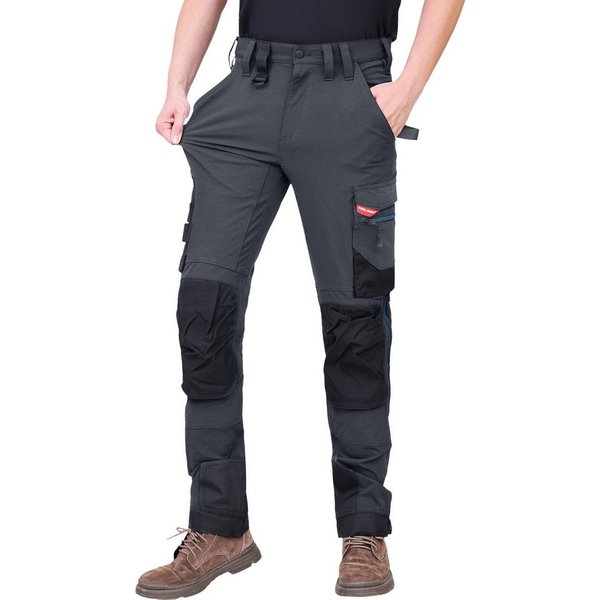 WORK IDEA Arbeitshose Herren Slim-Fit Arbeitshose, belastete Bereiche aus Cordura (1-tlg) strapazierfähige Eleganz für höchste Ansprüche