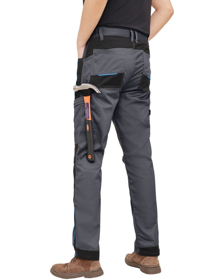 WORK IDEA Arbeitshose Herren Slim-Fit Arbeitshose, belastete Bereiche aus Cordura (1-tlg) strapazierfähige Eleganz für höchste Ansprüche – Bild 4 von 5