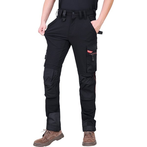 WORK IDEA Arbeitshose Herren Slim-Fit Arbeitshose, belastete Bereiche aus Cordura (1-tlg) strapazierfähige Eleganz für höchste Ansprüche