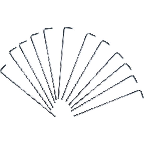 Work-it Zelthering Zeltheringe Set 12 Stück Stahlheringe mit Haken Camping Hering, (12-St), Stahl verzinkt, mit Haken, 25x190x4mm, 12 Stück