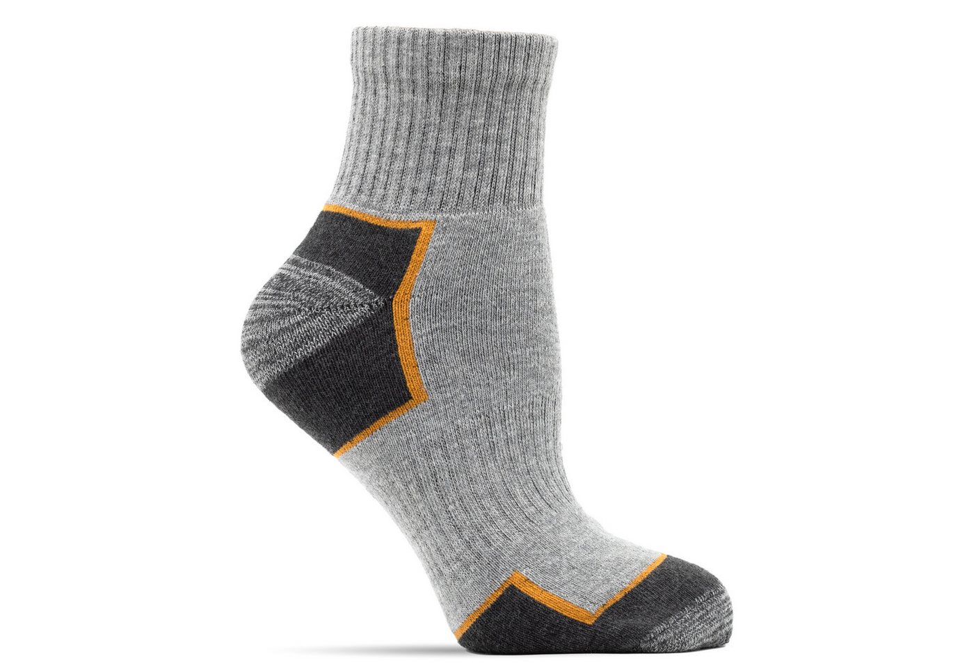 WORKSHIELD Arbeitssocken Herren – Robuste & gepolsterte kurze Socken, atmungsaktiv, (10-Paar) verstärkte Ferse & Spitze, perfekter Sitz, für Arbeit & Alltag – Bild 3 von 5