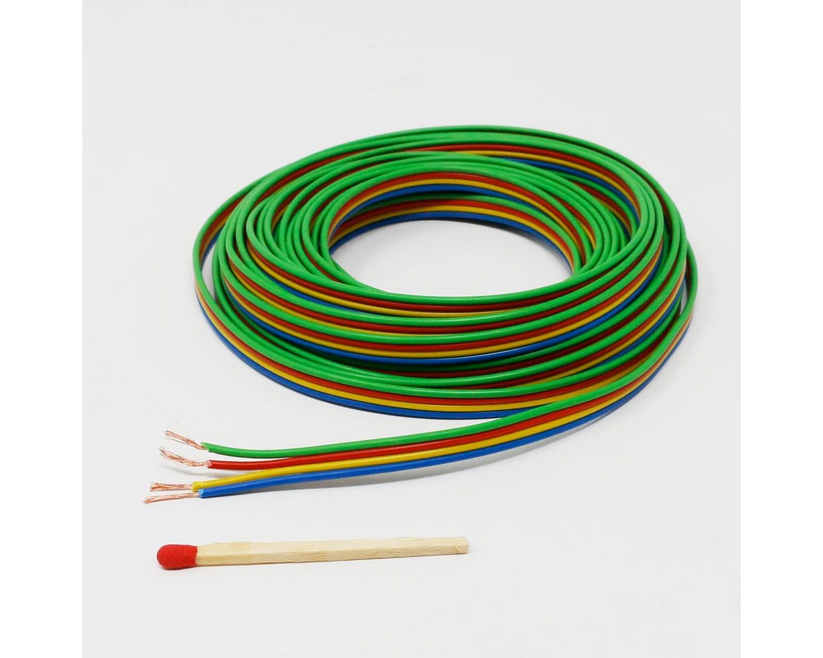 world-trading-net 5m Kupferlitze 4-adrig 0,14mm² Kabel ideal RGB Elektro-Kabel – Bild 3 von 5