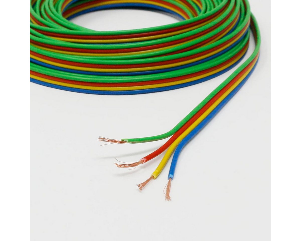 world-trading-net 5m Kupferlitze 4-adrig 0,14mm² Kabel ideal RGB Elektro-Kabel – Bild 4 von 5