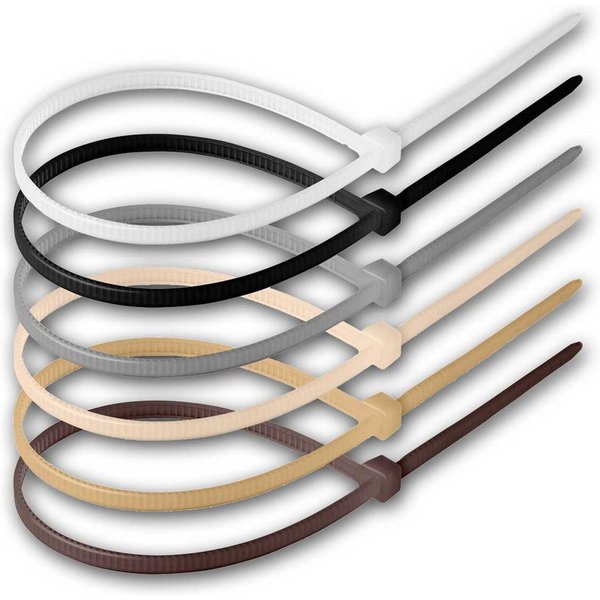 world-trading-net Kabelbinder Kabelbinder-Sortiment 120-teilig 4,8x300mm, BEIGE