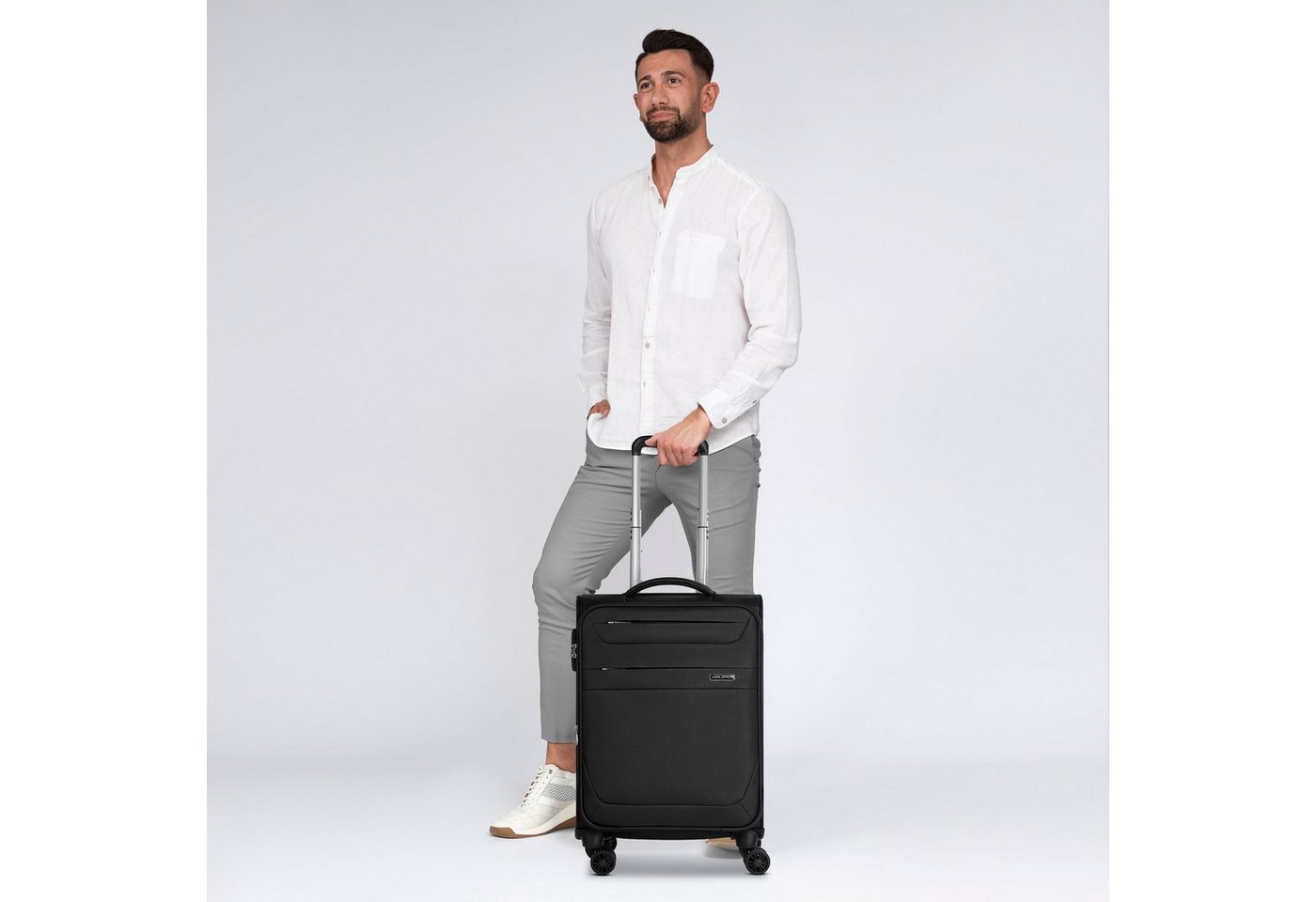 WORLDPACK Handgepäck-Trolley Chicago, 4 Rollen, Polyester – Bild 2 von 5