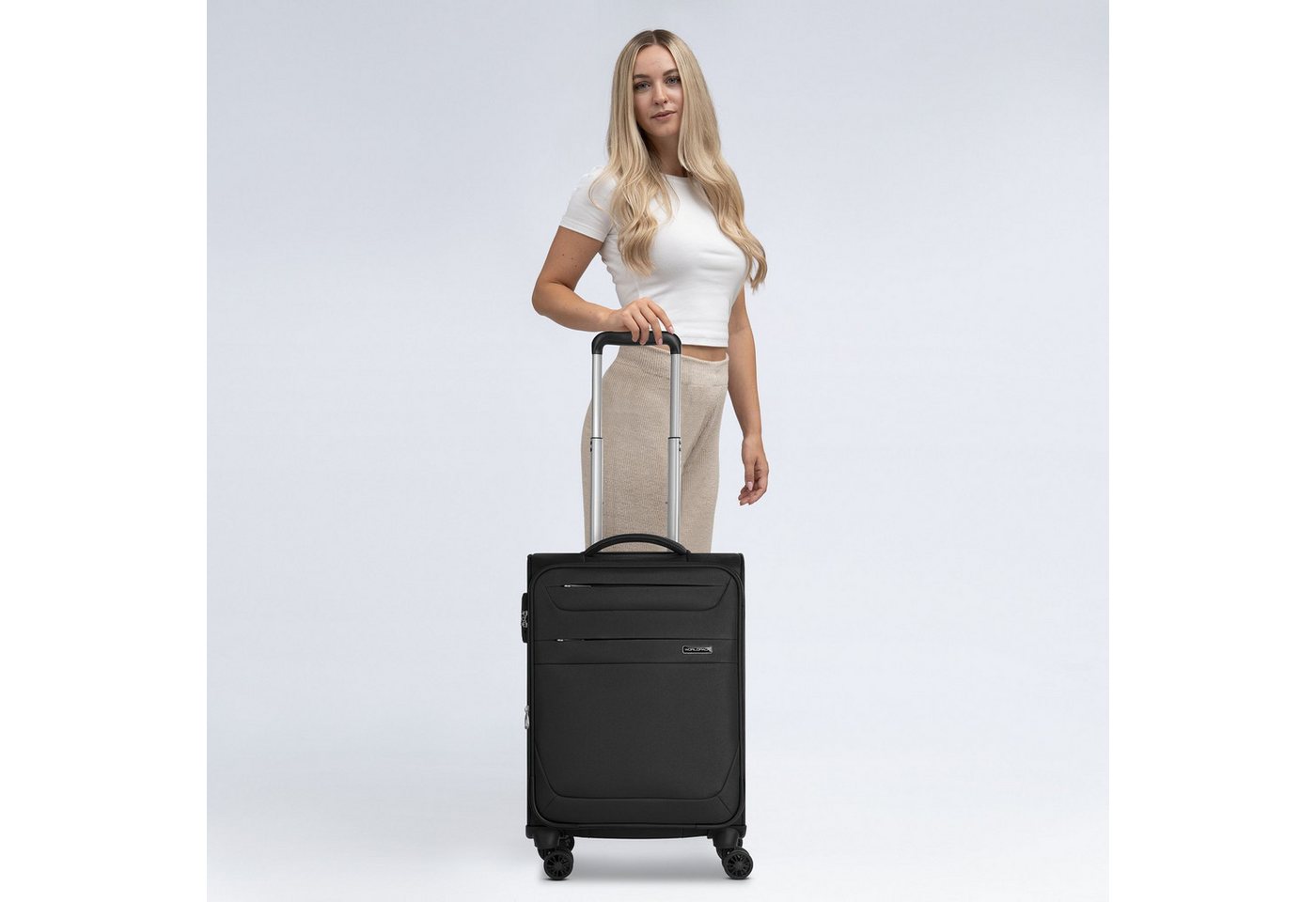 WORLDPACK Handgepäck-Trolley Chicago, 4 Rollen, Polyester – Bild 3 von 5