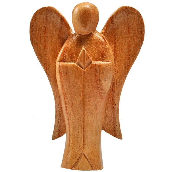 WORU Engelfigur Engel Figur aus Soar Holz handgeschnitzt Bali Deko 5 bis 25 cm