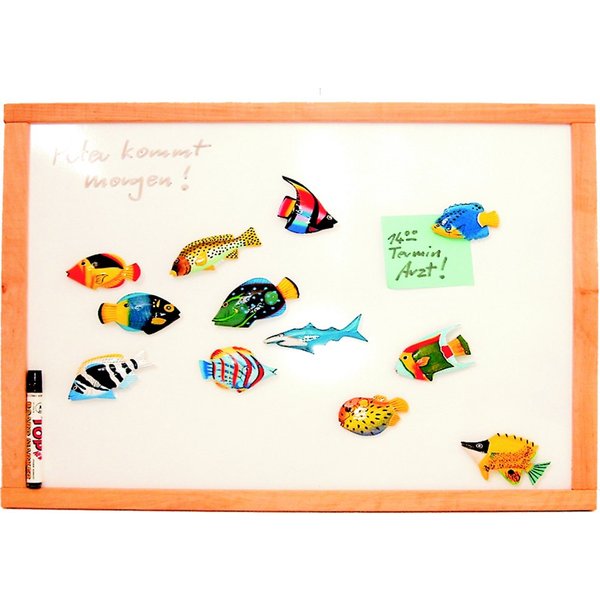 WORU Magnettafel Magnettafel, Whiteboard, Note-Board - im Rahmen aus Buche - 50 x 60 cm, (1-tlg)