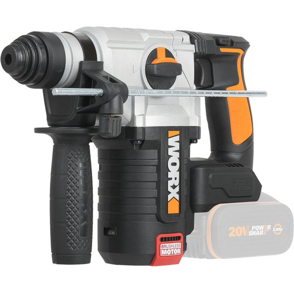 Worx Akku-Bohrhammer NITRO WX380.9, max. 1210 U/min, 3-IN-1, bürstenloser Motor, 2,2J Schlagenergie, ohne Akku & Ladegerät
