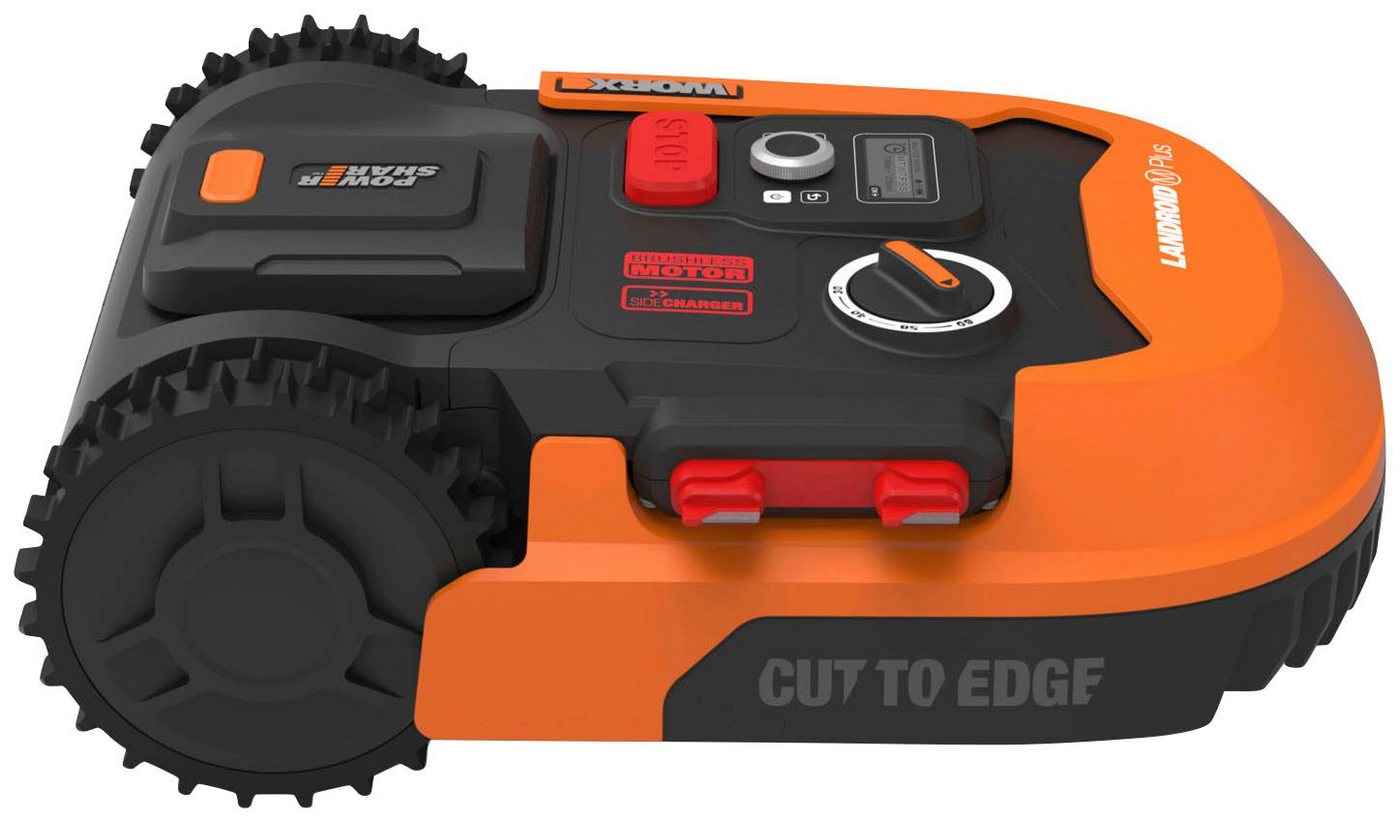 Worx Rasenmähroboter Landroid M700 Plus, bis 700 m² Rasenfläche, (Set), 700m², 20V/4Ah, 18cm/30-60mm, WiFi/Bluetooth, Cut to edge, PowerShare – Bild 3 von 5