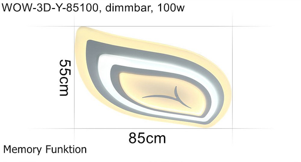 Woward LED Deckenleuchte dimmbar LED Deckenleuchte Smart WIFI Alexa/Google/Fernbedienung, LED, dimmbar, Deckenleuchte – Bild 2 von 5