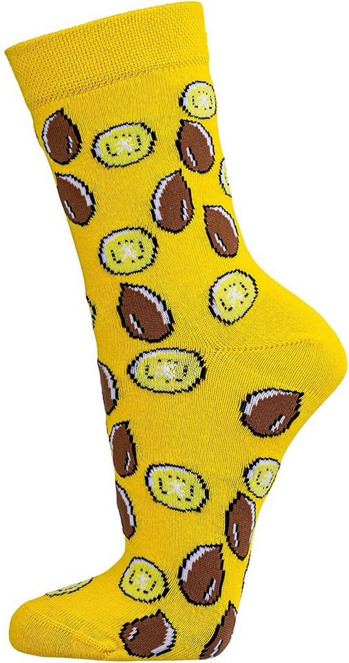 Wowerat Freizeitsocken 3 Paar modische Damensocken, Bunte Früchte, Spaß Socken, Motivsocken – Bild 3 von 5