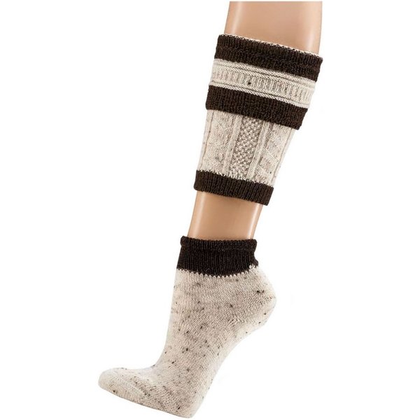 Wowerat Trachtensocken 1 Paar Loferl, 2teilig = Socken + Wadenwärmer, Socks + Legwarmers