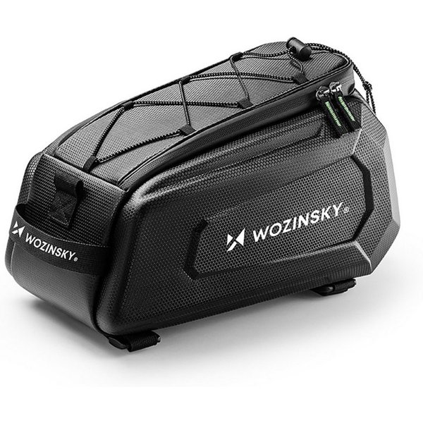 Wozinsky Fahrradtasche WSR-01B, 9 L Gepäckträgertasche, wasserdicht, mit Reflektoren