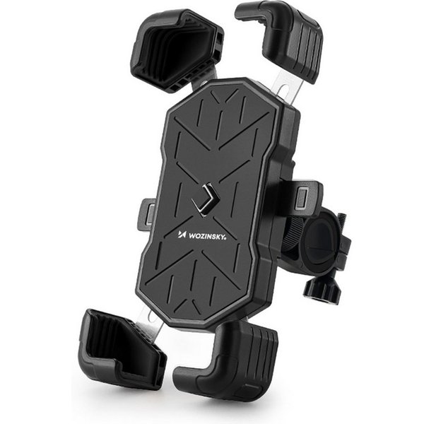 Wozinsky Smartphone-Halterung WUD-01B, (bis 7,2 Zoll, Einhandklemme mit Entriegelung, winkelverstellbar, Silikonpads)