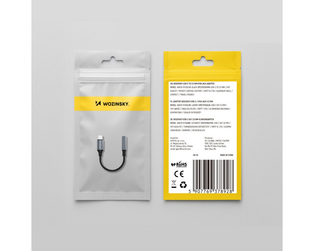 Wozinsky WACM-01 Audio-Adapter USB-C Stecker zu 3,5-mm Klinke Buchse, USB-C zu 3,5-mm Audioadapter mit HiFi Klang – Bild 5 von 5