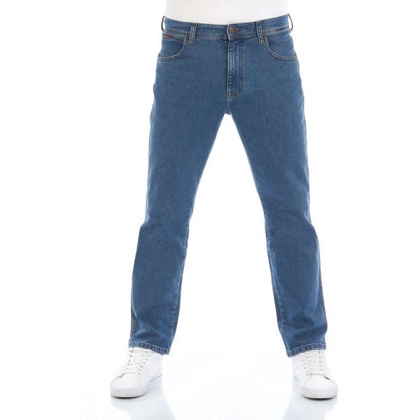 Wrangler Straight-Jeans Herren Jeanshose Texas Stretch Regular Fit Denim Hose mit Stretch
