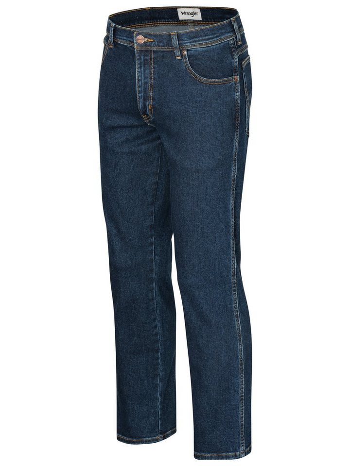 Wrangler Straight-Jeans Texas Authentic Straight Herren-Strechjeans mit Gürtel – Bild 3 von 5