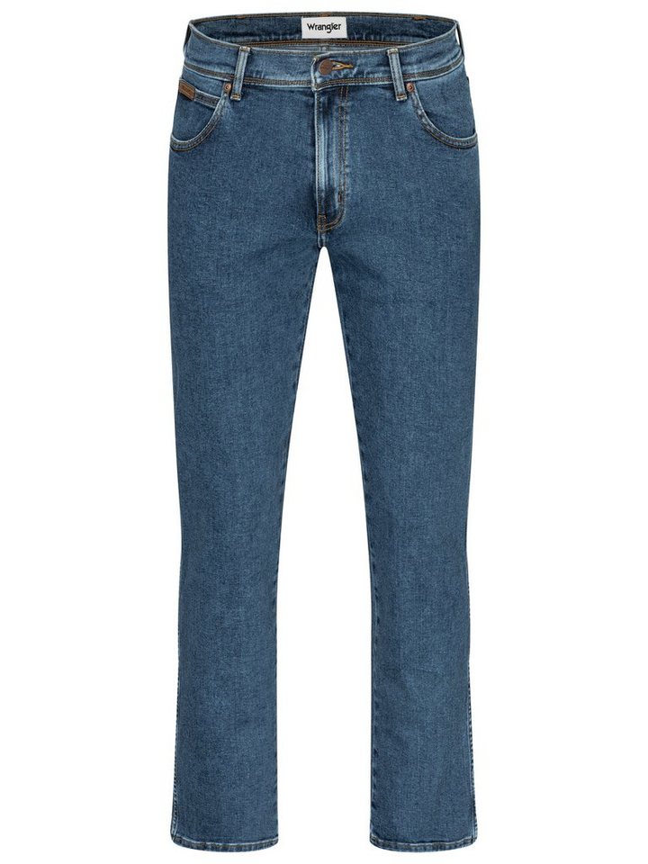 Wrangler Straight-Jeans Texas Authentic Straight Herren-Strechjeans mit Gürtel – Bild 4 von 5