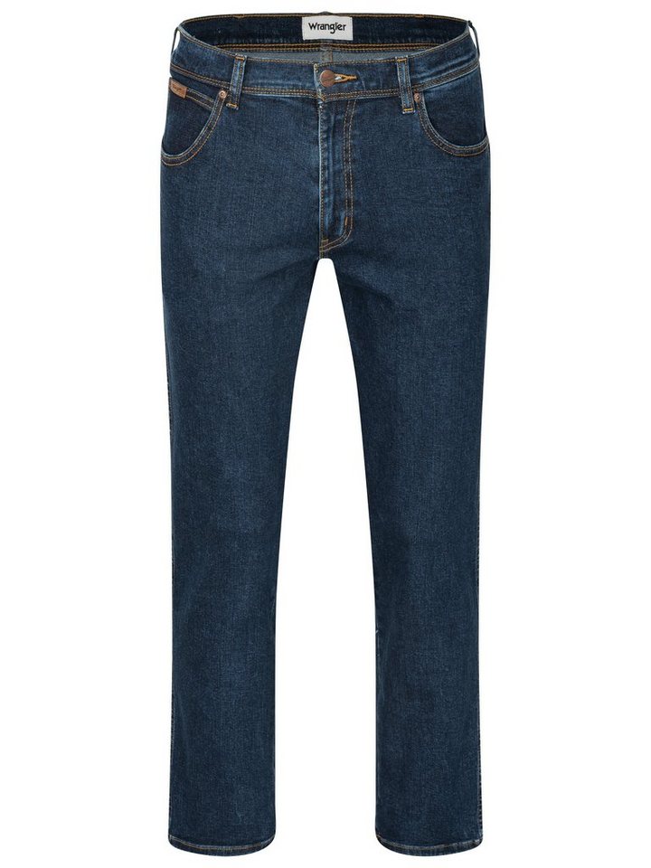 Wrangler Straight-Jeans Texas Authentic Straight Herren-Strechjeans mit Gürtel – Bild 4 von 5