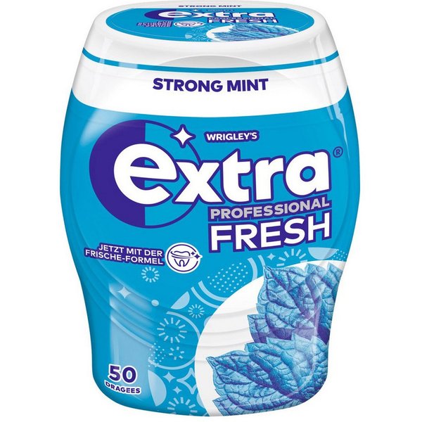 Wrigleys Extra Süßigkeit, Wrigleys Extra Professional FRESH Strong Mint 50 Dragees 70g