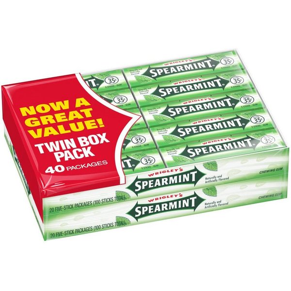 WRIGLEYS Süßigkeit Wrigley's Kaugummi Spearmint, Doublemint,Juicy Fruit, Big Red, W.fresh, (40x5 Streifen)