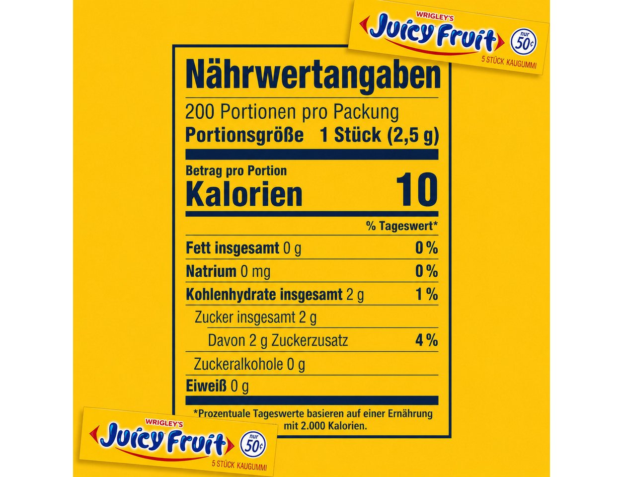 WRIGLEYS Süßigkeit Wrigley's Kaugummi Spearmint, Doublemint,Juicy Fruit, Big Red, W.fresh, (40x5 Streifen) – Bild 2 von 2