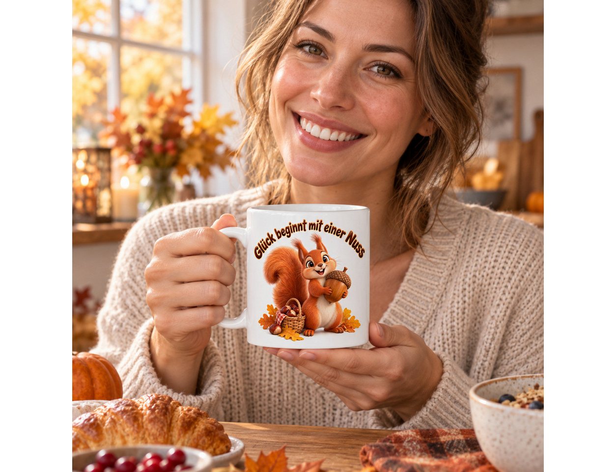 WS-Trend Tasse Herbst Eichhörnchen mit Spruch, Keramik 330 ml, Keramik – Bild 2 von 4