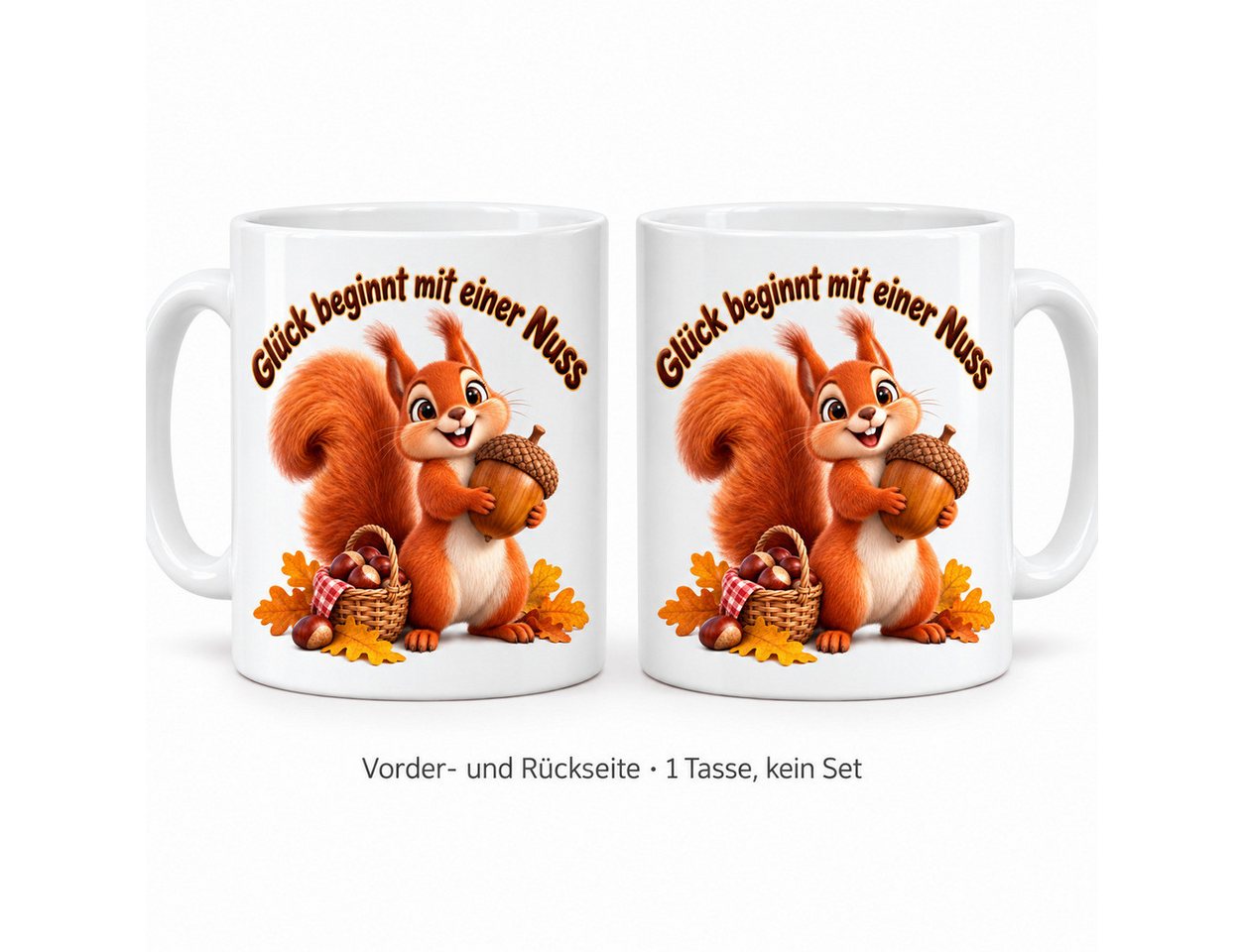 WS-Trend Tasse Herbst Eichhörnchen mit Spruch, Keramik 330 ml, Keramik – Bild 4 von 4