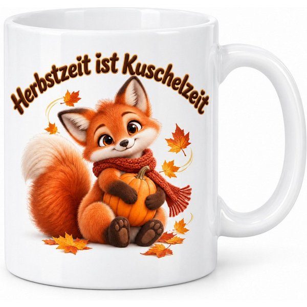 WS-Trend Tasse Herbst Fuchs mit Spruch, Keramik 330 ml, Keramik