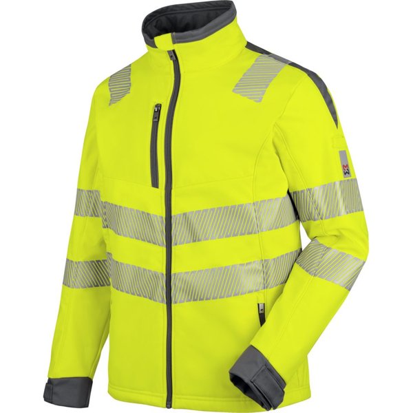 Würth MODYF Arbeitsjacke Neon Warnschutz EN 20471 Wetterfeste HI-VIS Softshelljacke für Herren