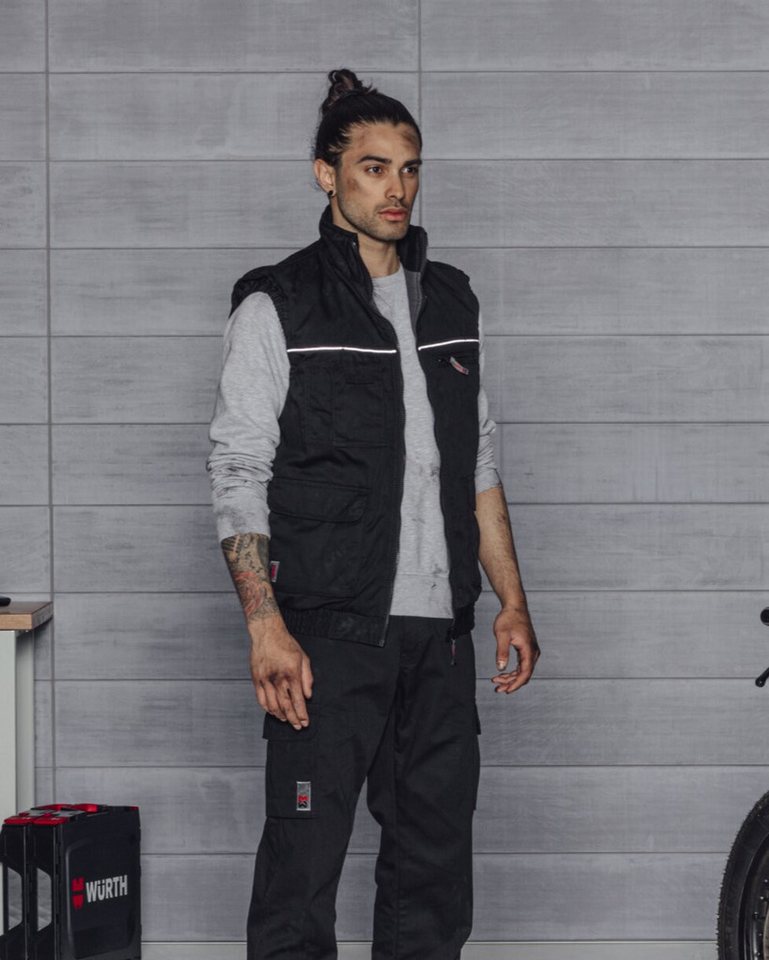 Würth MODYF Arbeitsweste Classic - robuste Herren Winter-Weste Preiswerte Arbeitsweste für Handwerker – Bild 3 von 3