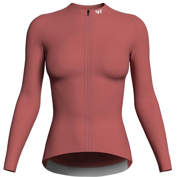 Wulibike Radtrikot Damen, Langarm Comfort-Fit, 4 Taschen & Reflektoren, Blaugrau (1-tlg) mit 3 Taschen