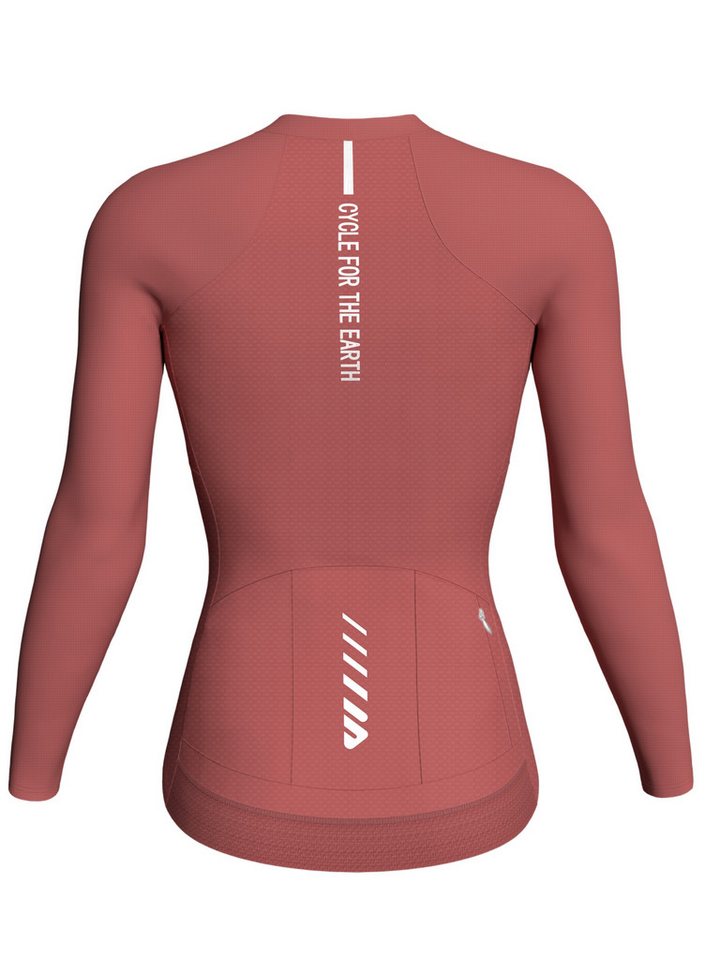 Wulibike Radtrikot Damen, Langarm Comfort-Fit, 4 Taschen & Reflektoren, Blaugrau (1-tlg) mit 3 Taschen – Bild 3 von 5