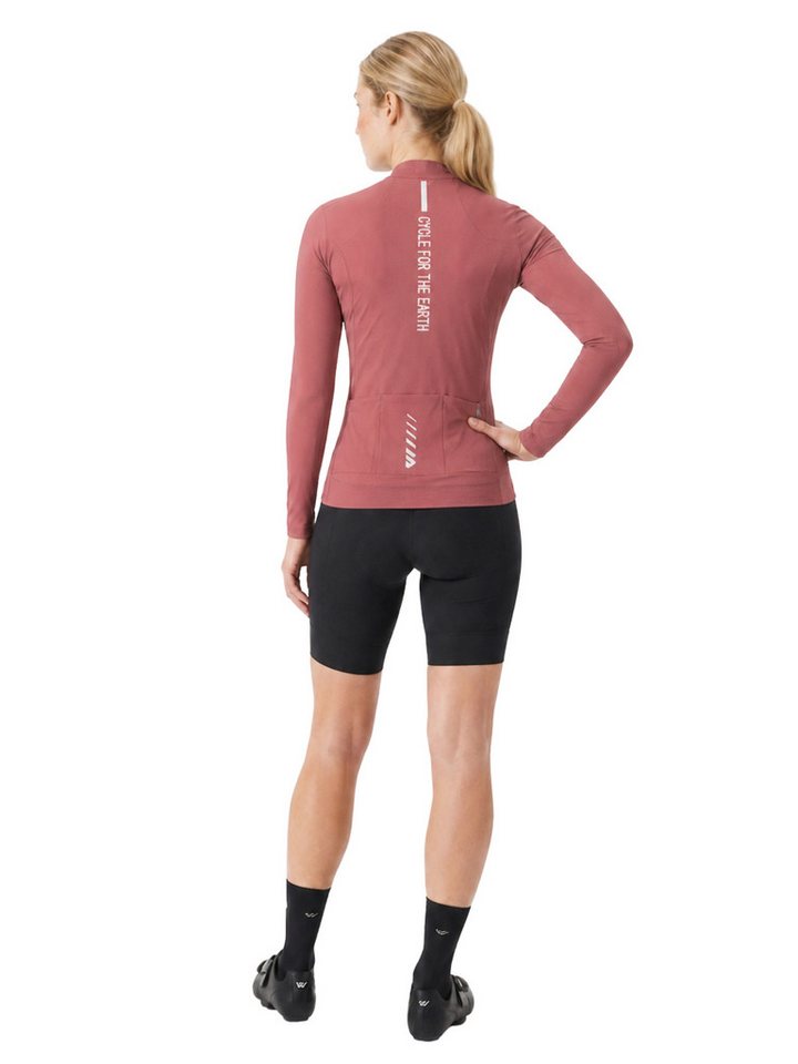 Wulibike Radtrikot Damen, Langarm Comfort-Fit, 4 Taschen & Reflektoren, Blaugrau (1-tlg) mit 3 Taschen – Bild 5 von 5
