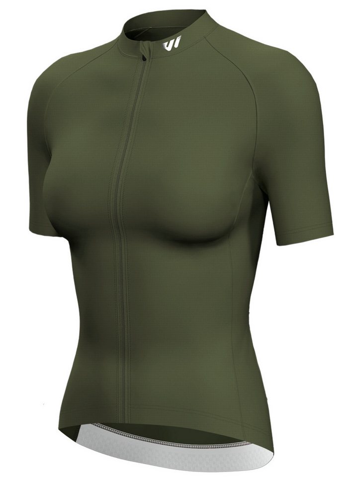 Wulibike Radtrikot Damen, Fahrradtrikot Classic Kurzarm Slim Fit mit Frontreißverschluss (1-tlg) Elastischer Schnelltrocken-Stoff, 3 Taschen & Reflektoren – Bild 4 von 5