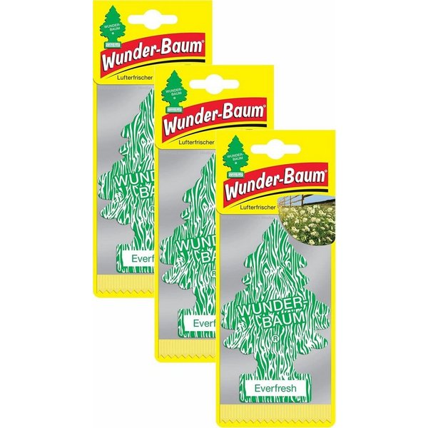 Wunder-Baum Hängedekoration Everfresh 3er Duftbäumchen Wunderbaum 3 Set Lufterfrischer