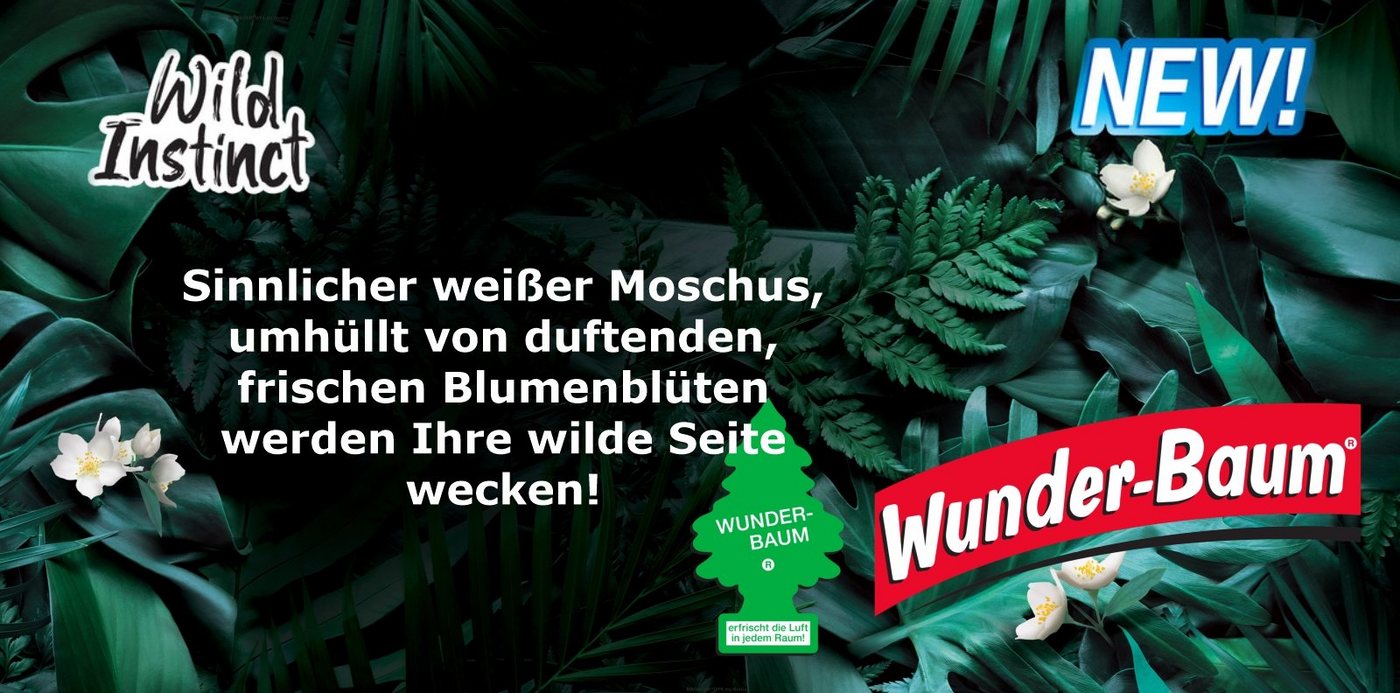 Kunstbaum 3er Duftbäumchen Wild Instinct Wunderbaum 3 Set Lufterfrischer, Wunder-Baum – Bild 3 von 5