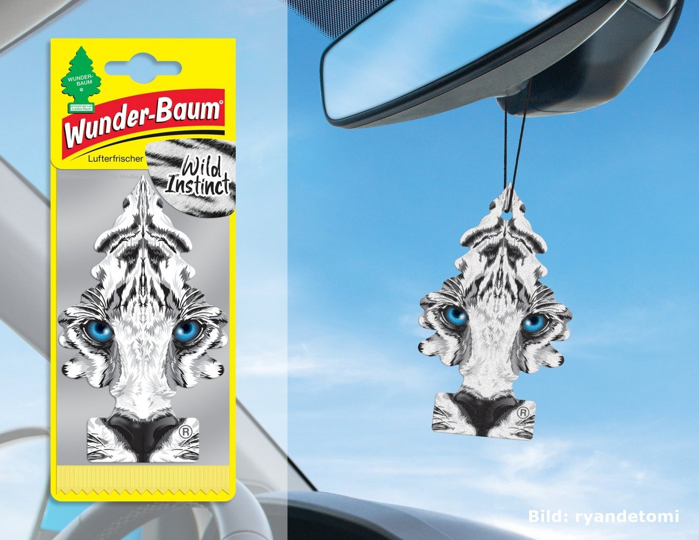 Kunstbaum 3er Duftbäumchen Wild Instinct Wunderbaum 3 Set Lufterfrischer, Wunder-Baum – Bild 4 von 5