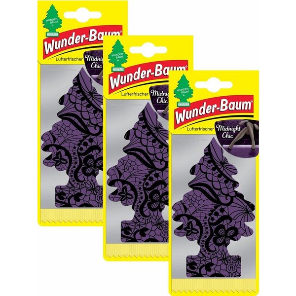 Kunstbaum 3er Midnight Chic Wunderbaum Ladies Parfum 3 Set Duftbäumchen, Wunder-Baum