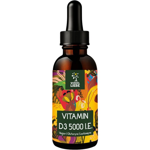 WURZELLIEBE Vitamin D3 - 5000 I.E. pro Tropfen Tropfen, 30 ml