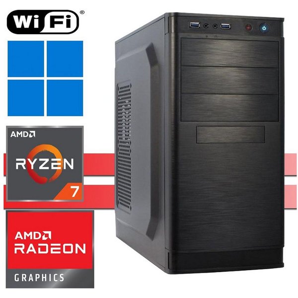 X-HARDWARE X-Business 5700G, 32 GB RAM, 512GB SSD + bis zu 4TB HDD Business-PC (AMD Ryzen 7 5700G, AMD Radeon Graphics (iGPU), 32 GB RAM, 0 GB HDD, 512 GB SSD, 